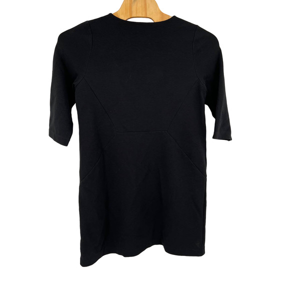 Boden women's black fit and flare midi dress 3/4 sleeve pockets size 16 - Picture 3 of 5